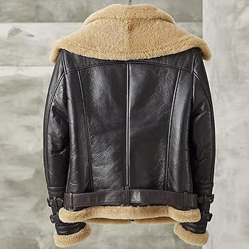 ジャケット・アウター vintage sheepskin leather jacket BLK XL Salaar & Co Men's Vintage Distressed Black G1 Military